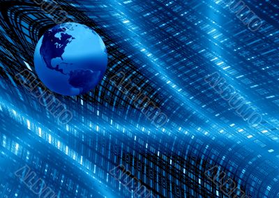 Abstraction background  with planet