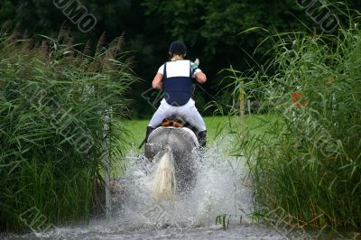 Water jump cross-country