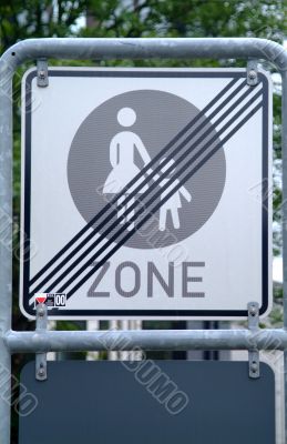 end of pedestrian zone