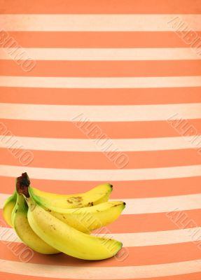 bananas against retro background #2