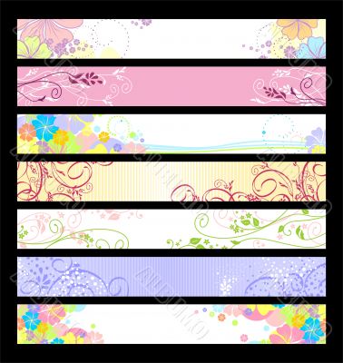 Floral website banners