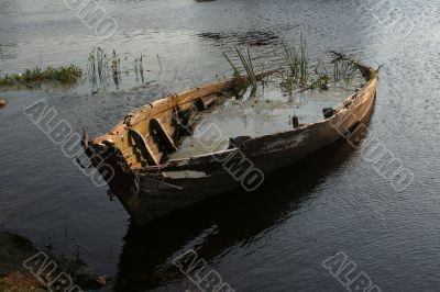 Aging wooden boat