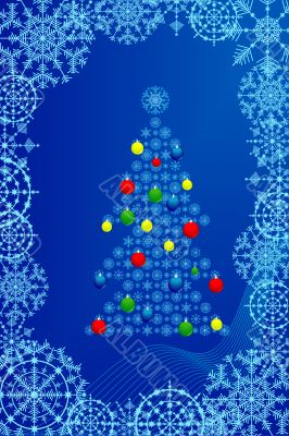 Christmas and New-Year`s decorations. Vector image