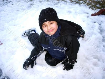 Enjoying snow