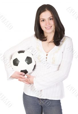 beautiful female footballer