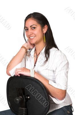 beautiful girl in white