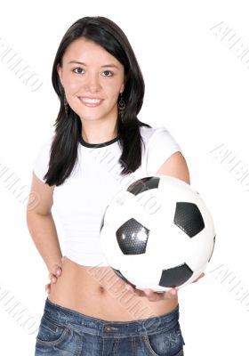 beautiful female footballer