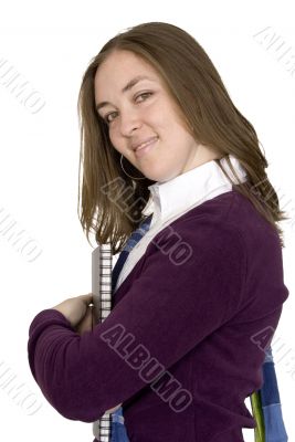 casual happy female student