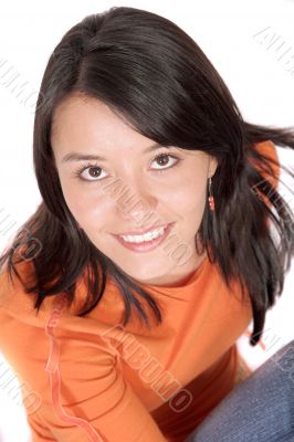 Casual Female Portrait - orange