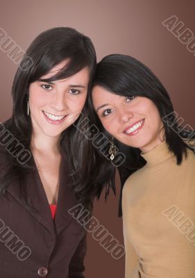 casual girls over brown