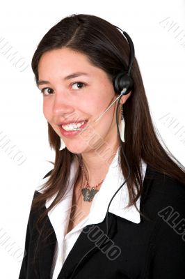 girl with headset