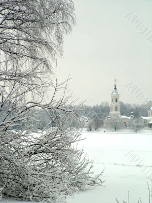 Temple on the distant shore