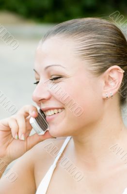 woman speaking on the phone