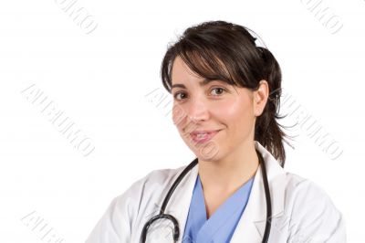 Female doctor in lab coat