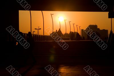 Sunset with abstract forms Sunset with abstract forms