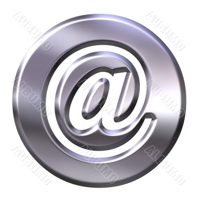 3D Silver Framed Email Symbol