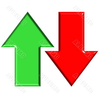 3D Up and Down Arrows