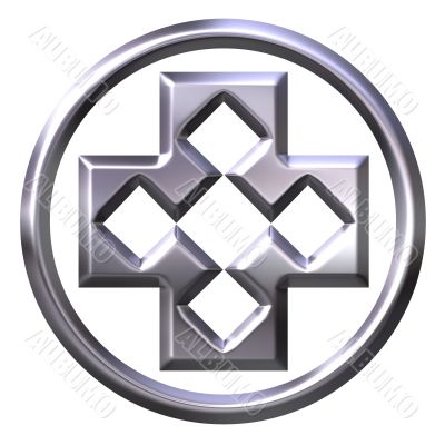 3D Silver Framed Cross