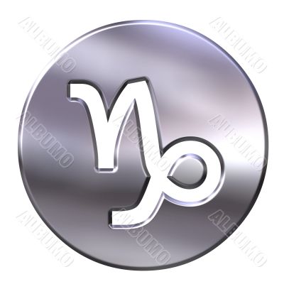 3D Silver Capricorn
