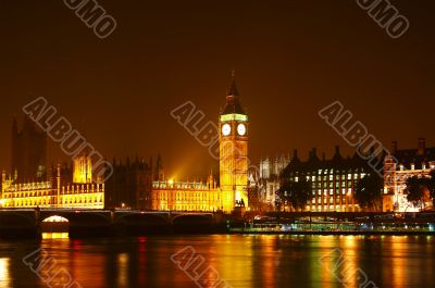 The Big Ben at night