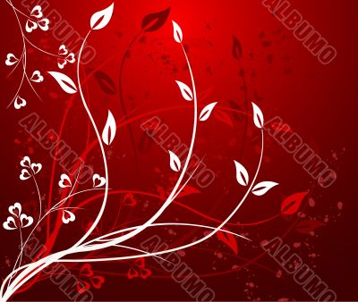 Abstract floral  background - vector