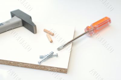 hammer and screwdriver