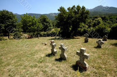 Corsica cemetery (France, Europe)
