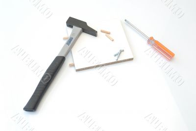 hammer and screwdriver