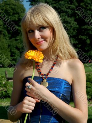 Girl with flower