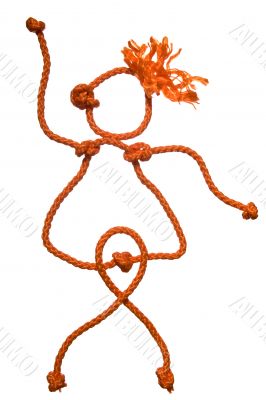 manifold  figure of the people from rope