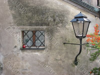 element of the house - window and lamp