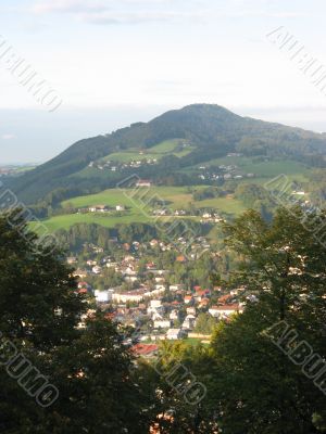 view over the village