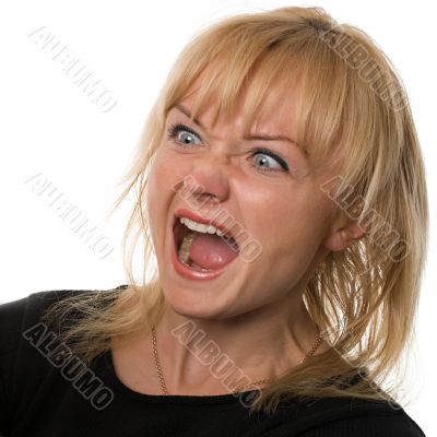 woman screaming