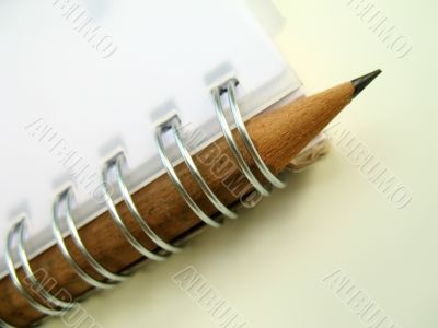 ring binder and pencil