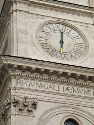 Trinita` dei Monti Clock detail