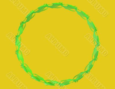 Green circular pattern arrangement