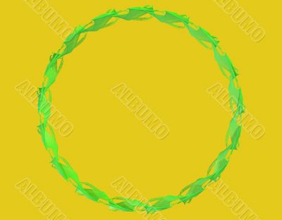 Green circular pattern arrangement