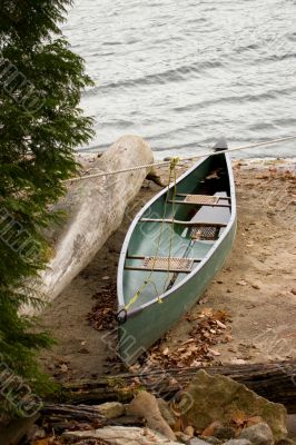 Canoe by the lake