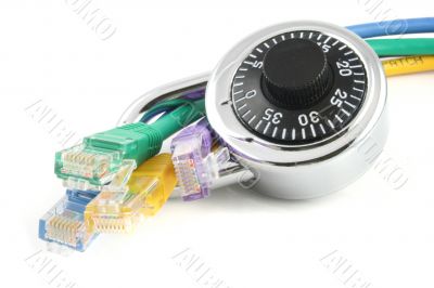 Combination Lock with network cables