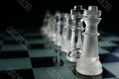 Chess Pieces fading into the background