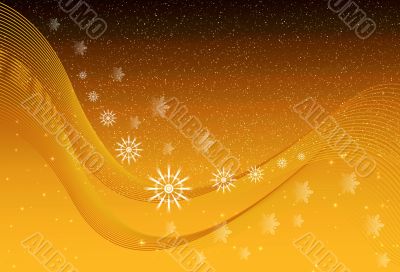 Abstraction yellow snow background