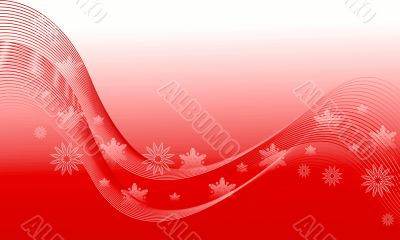 Abstraction red snow background