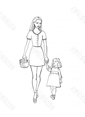 Mother with daughter Mother with daughter