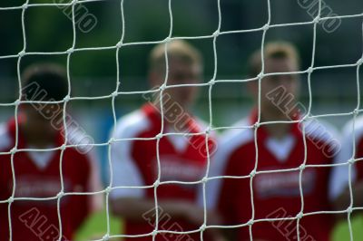 Grid of a soccer gate Grid of a soccer gate