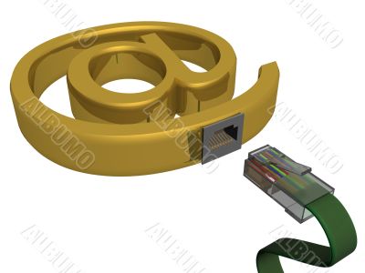 The global communications of e-mail. 3D image. The global communications of e-mail. 3D image.