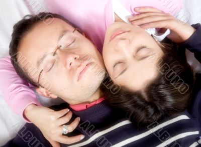 casual couple in love