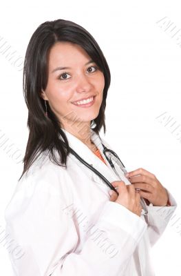 beautiful latin american doctor