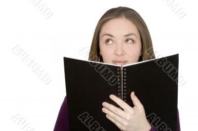 beautiful student looking aside