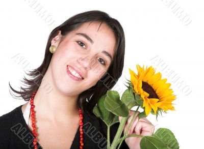 girl with sunflower