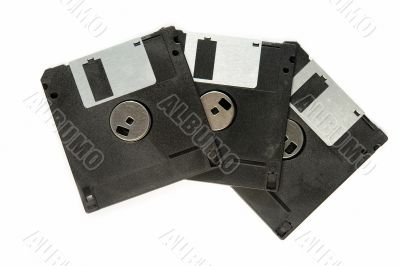 Three floppy disks